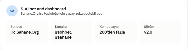 🤖 S-AI Bot & Dashboard � Sahane.Org
